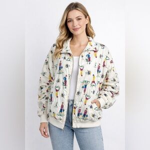 Vintage C.A. Sports Golf Theme Printed NWT Women's Lightweight Jacket. Size L